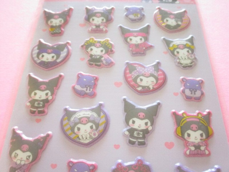 Photo1: Kawaii Cute Puffy Stickers Sheet Sanrio *Kuromi (409739)