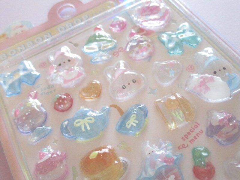 Photo3: Kawaii Cute Bonbon Drop Stickers Sheet Q-Lia *Sweets Bonbon (01215) 