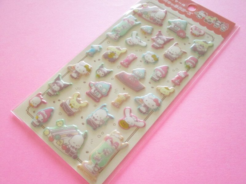 Photo1: Kawaii Cute Puffy Stickers Sheet Sanrio *Sanrio Characters (409753) (1)