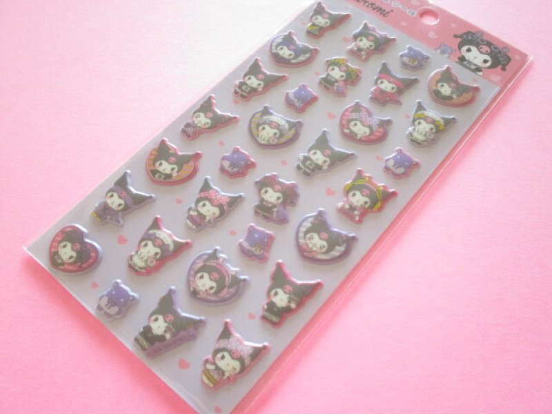 Photo1: Kawaii Cute Puffy Stickers Sheet Sanrio *Kuromi (409739) (1)