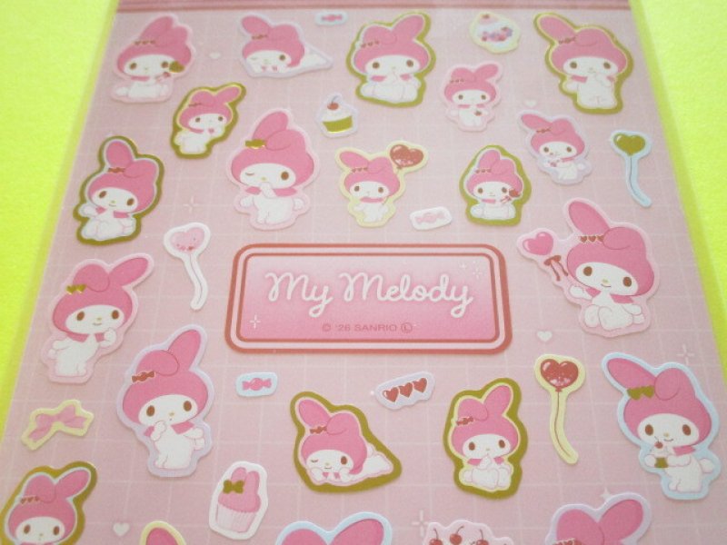 Photo1: Kawaii Cute Stickers Sheet Sanrio *My Melody (Girlish Power in Pink 417451）