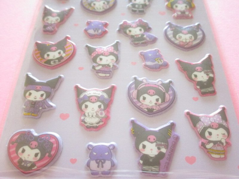 Photo2: Kawaii Cute Puffy Stickers Sheet Sanrio *Kuromi (409739)