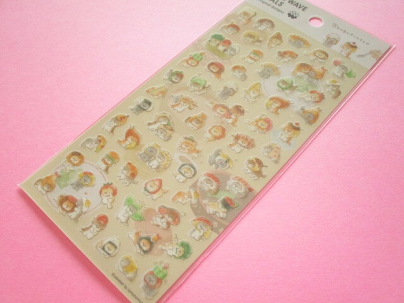 Photo1:  Kawaii Cute Stickers Sheet Mind Wave *kaburi neko (82054) (1)