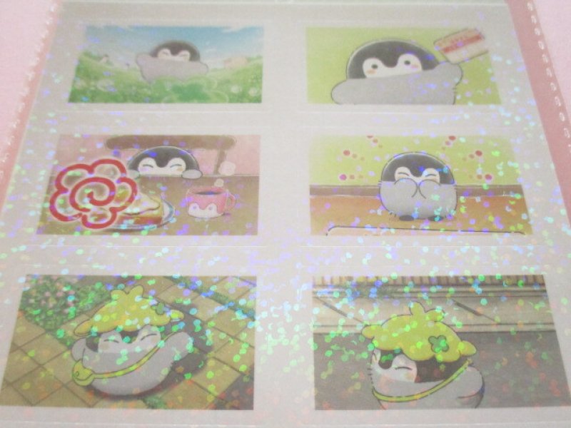 Photo1: Kawaii Cute Kira KIra Stickers Sheet Eikoh *Koupen-chan (187748)