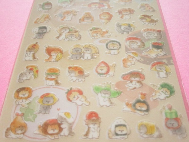 Photo2: Kawaii Cute Stickers Sheet Mind Wave *kaburi neko (82054)