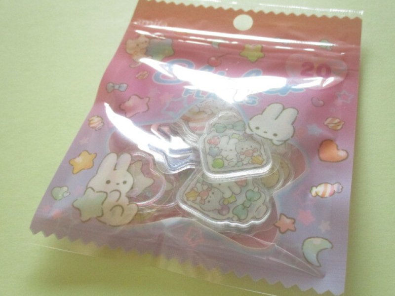 Photo1: Kawaii Cute Sticker Flakes Sack Amifa *Kira Kira Animal (164398) (1)