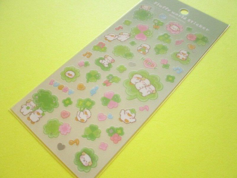 Photo1: Kawaii Cute Fluffy World Stickers Sheet Gaia *Clover (468249) (1)