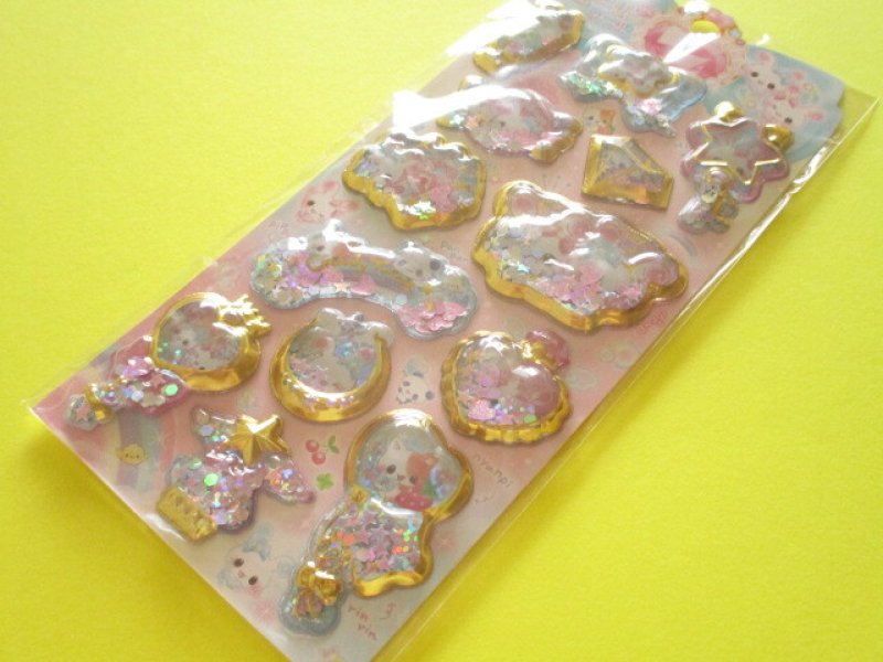 Photo1: Kawaii Cute Kira Shaka Jewelry Stickers Sheet Q-Lia *Candy Twins (01209) (1)