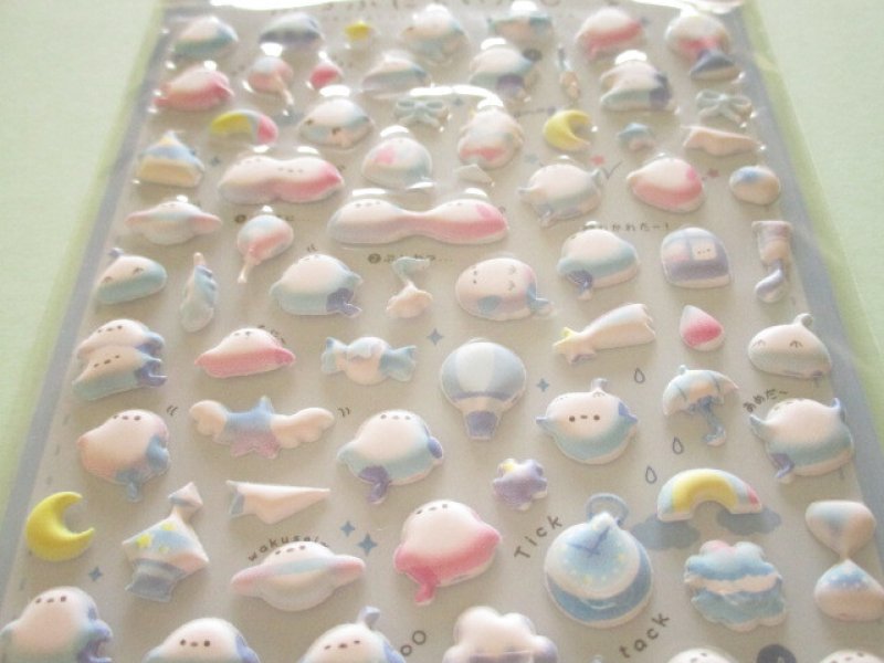 Photo1: Kawaii Cute ぷちふにLife Puffy Stickers Sheet Q-LiA *えながLife (01274）