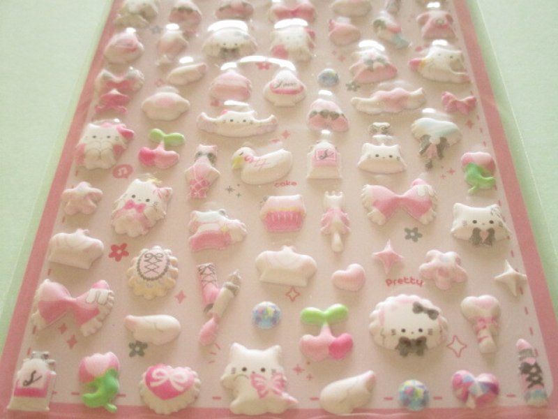 Photo2: Kawaii Cute ぷちふにLife Puffy Stickers Sheet Q-LiA *ガーリーLife (01271)