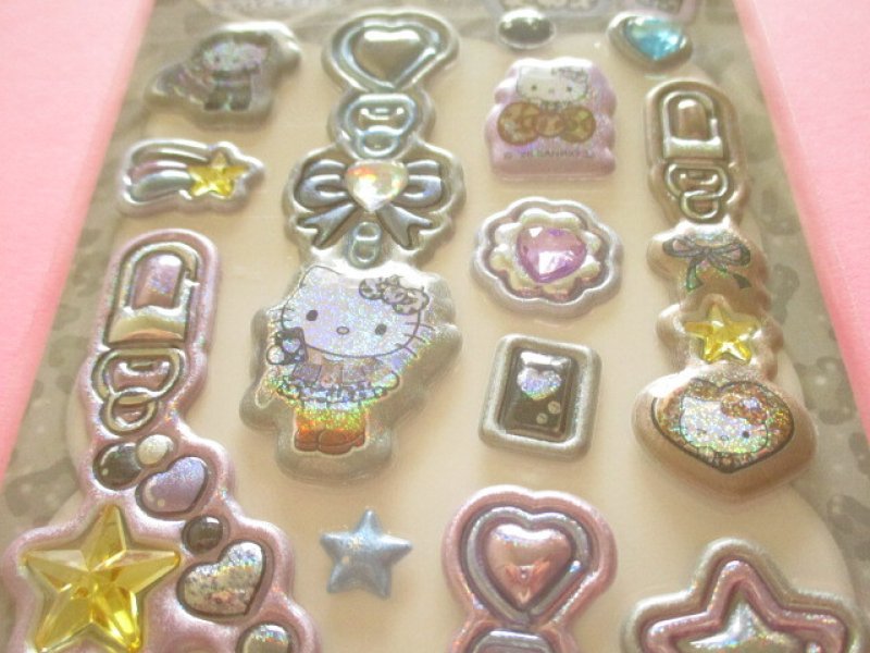 Photo1: Kawaii Cute Puku Kira Charm Stickers Sheet Sanrio *Hello Kitty /Grunge gal (137732)