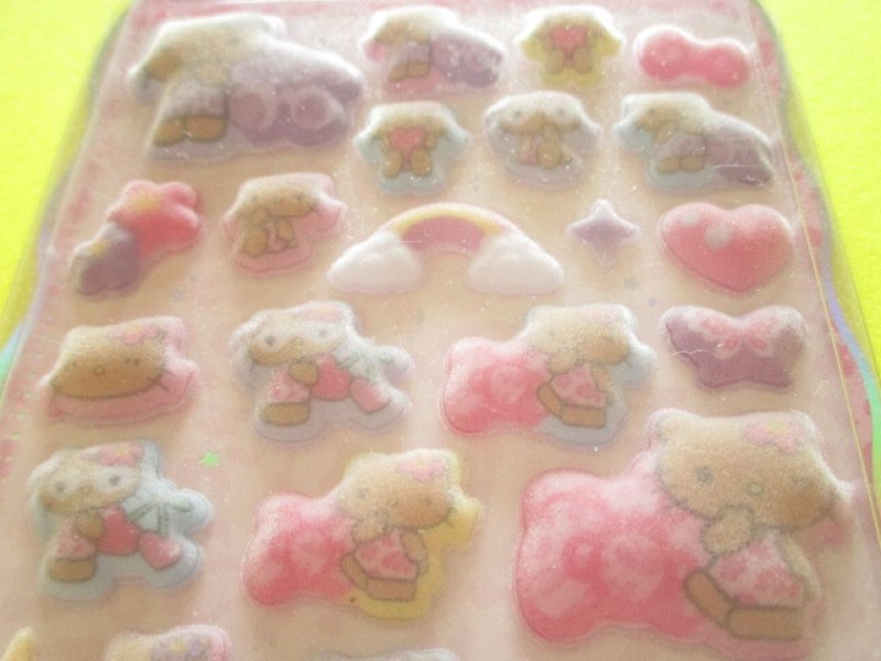 Photo1: Kawaii Cute Cotton Puffy Stickers Sheet Sanrio *Leopard Mode (137575)