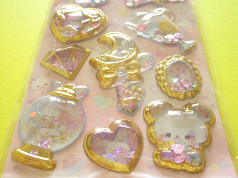 Photo2: Kawaii Cute Kira Shaka Jewelry Stickers Sheet Q-Lia *Fluffy Cotton Candy (01207)