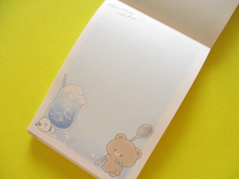 Photo1: Kawaii Cute Mini Memo Pad Gyutto Issho Crux *Sky-blue Soda (139825)