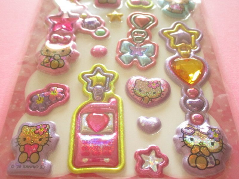 Photo2: Kawaii Cute Puku Kira Charm Stickers Sheet Sanrio *Hello Kitty /Leopard (137729)