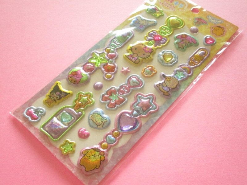 Photo1: Kawaii Cute Puku Kira Charm Stickers Sheet Sanrio *Sanrio /Leopard (137730) (1)