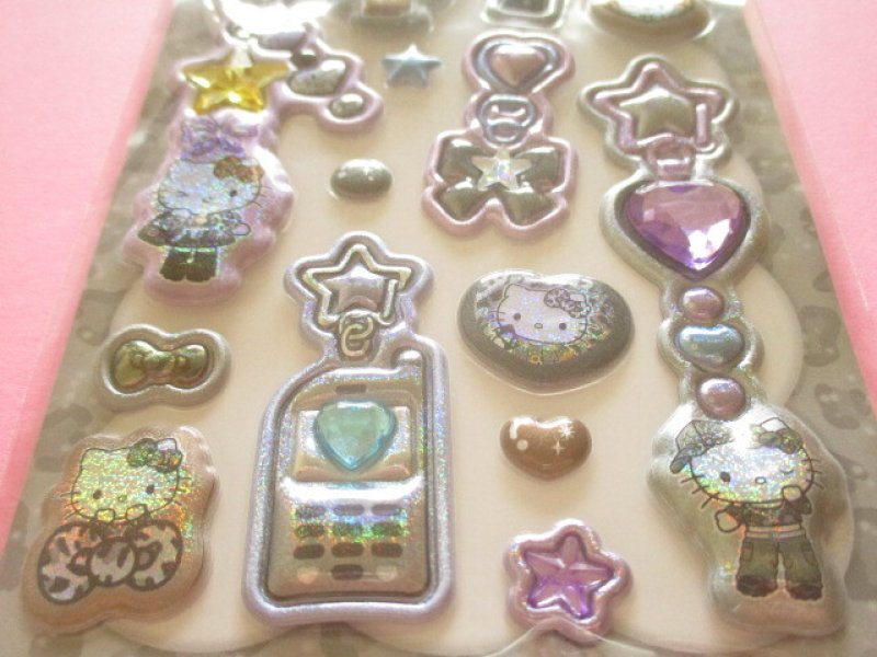 Photo2: Kawaii Cute Puku Kira Charm Stickers Sheet Sanrio *Hello Kitty /Grunge gal (137732)