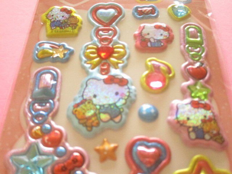 Photo1: Kawaii Cute Puku Kira Charm Stickers Sheet Sanrio *Hello Kitty (137731)