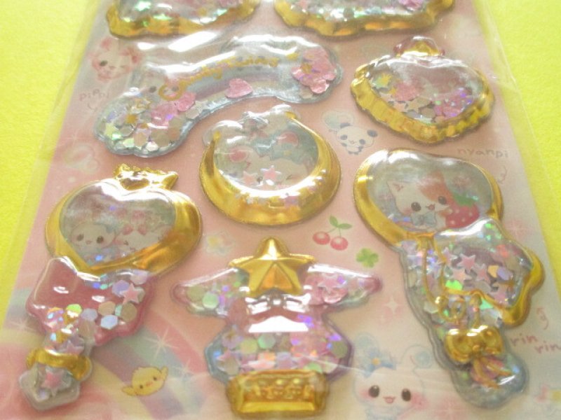 Photo2: Kawaii Cute Kira Shaka Jewelry Stickers Sheet Q-Lia *Candy Twins (01209)