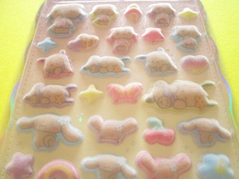 Photo1: Kawaii Cute Cotton Puffy Stickers Sheet Sanrio *Sanrio Characters 2 (137576)