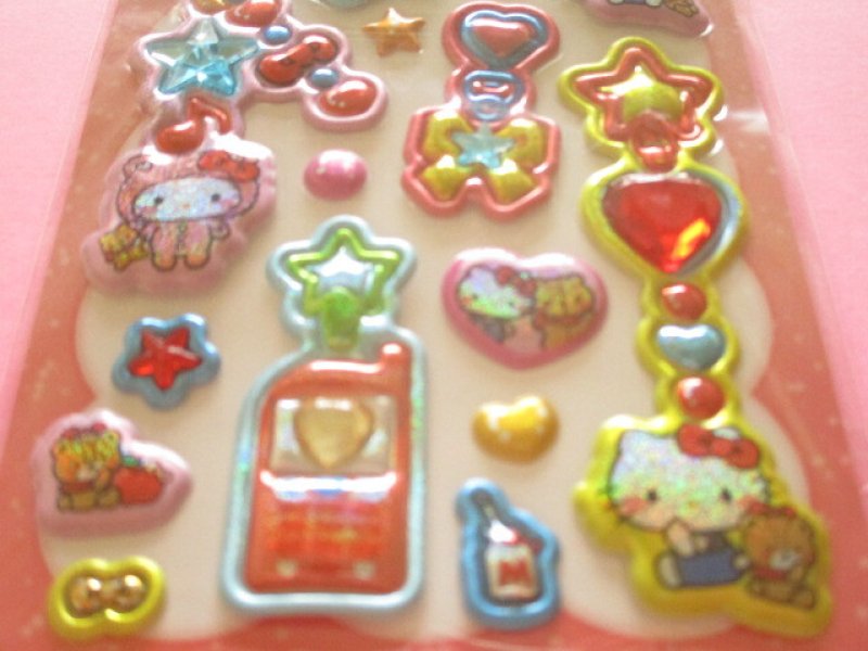 Photo2: Kawaii Cute Puku Kira Charm Stickers Sheet Sanrio *Hello Kitty (137731)