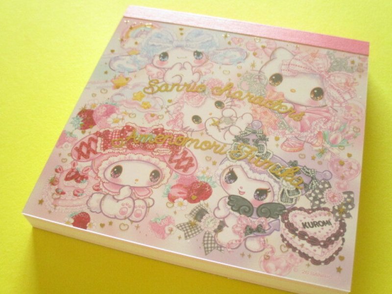 Photo1: Kawaii Cute Medium Memo Pad Sanrio Characters × 飴ノ森ふみか Amenomori Fumika Clothes Pin *Dream Mix (MM-84178)  (1)