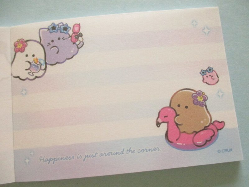 Photo2: Kawaii Cute Mini Memo Pad Obakenu Crux *日焼けプール (139834)