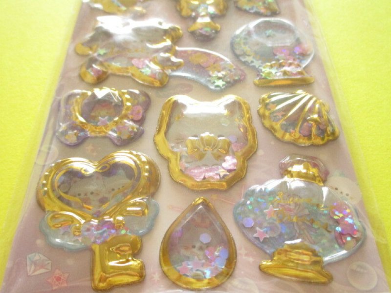 Photo2: Kawaii Cute Kira Shaka Jewelry Stickers Sheet Q-Lia *Night Mew (01208)