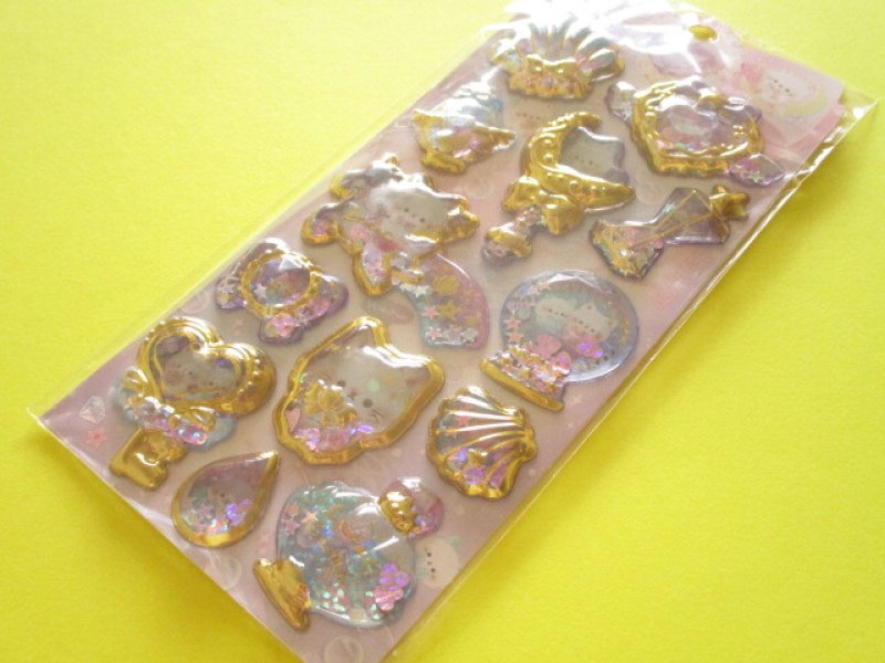 Photo1: Kawaii Cute Kira Shaka Jewelry Stickers Sheet Q-Lia *Night Mew (01208) (1)