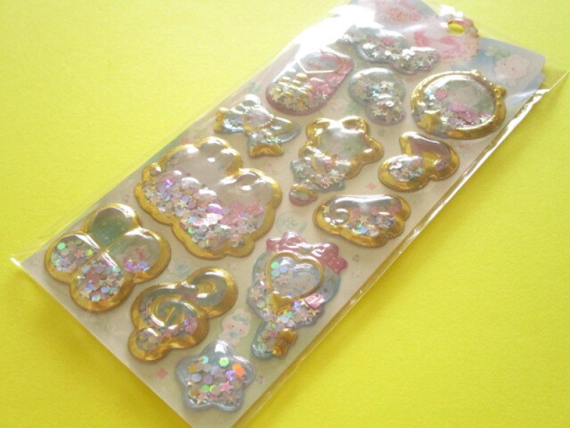 Photo1: Kawaii Cute Kira Shaka Jewelry Stickers Sheet Q-Lia *Cloud Pop Time (01205) (1)
