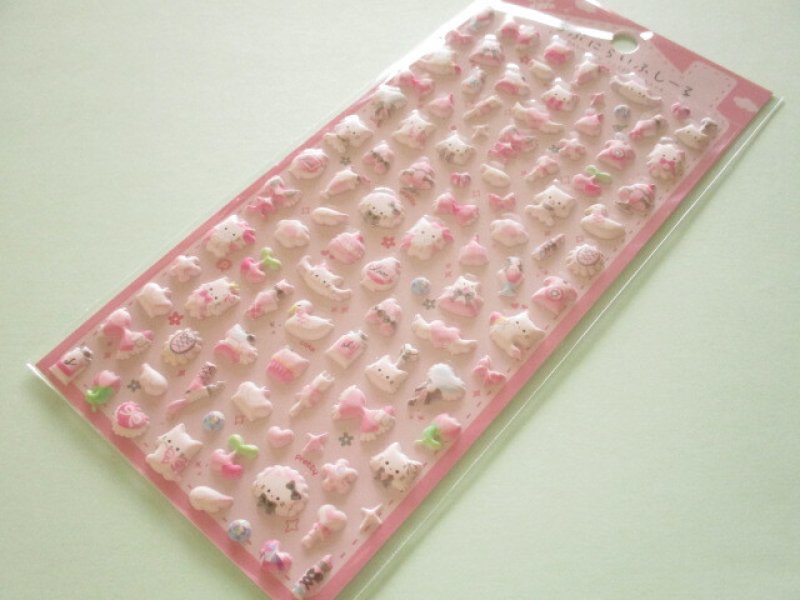 Photo1: Kawaii Cute ぷちふにLife Puffy Stickers Sheet Q-LiA *ガーリーLife (01271） (1)