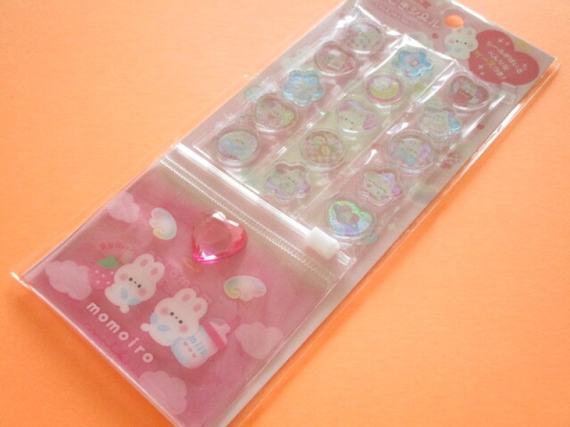 Photo1: Kawaii Cute Ohajiki Disc Stickers Sheet Q-LiA *ももいろみるく (01097） (1)