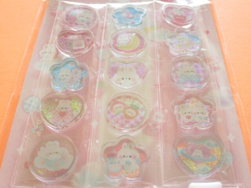 Photo1: Kawaii Cute Ohajiki Disc Stickers Sheet Q-LiA *ももいろみるく (01097)