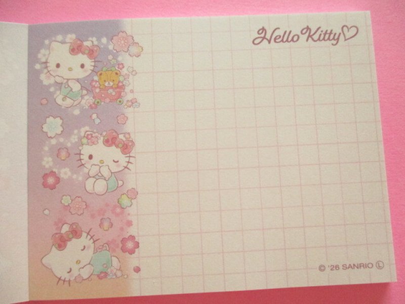 Photo2: Kawaii Cute Mini Memo Pad Sanrio *Hello Kitty (Sakura Magic 417727)