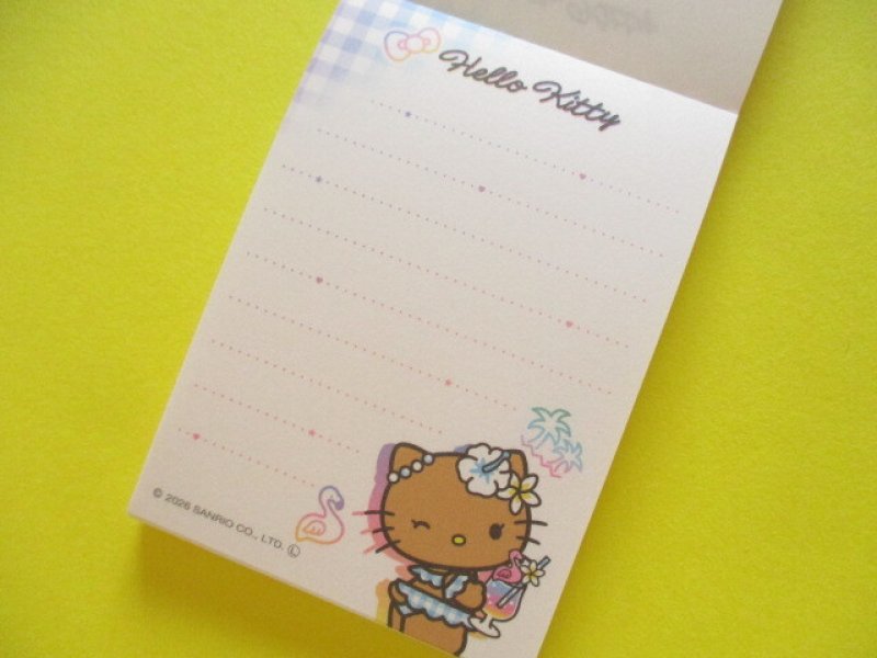 Photo1: Kawaii Cute Mini Memo Pad Hello Kitty Blue Sanrio *Tropical (139704）