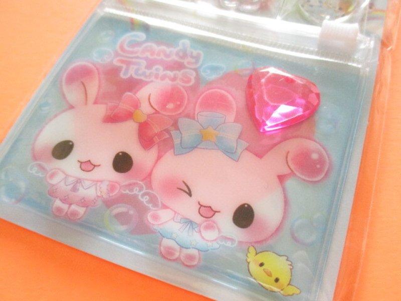 Photo2: Kawaii Cute Ohajiki Disc Stickers Sheet Q-LiA *Candy Twins (01100)