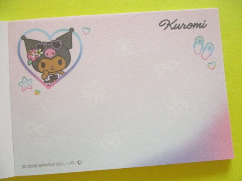 Photo2: Kawaii Cute Mini Memo Pad Kuromi Sanrio *Tropical (139706)