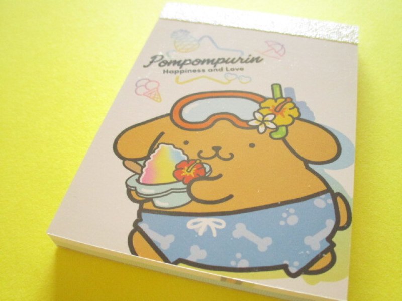 Photo1: Kawaii Cute Mini Memo Pad POMPOMPURIN Sanrio *Tropical (139709） (1)