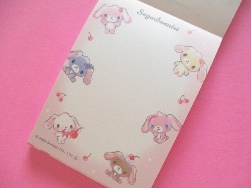 Photo1: Kawaii Cute Item Collection Mini Memo Pad Sugarbunnies Sanrio *Cherry Pink (139253)