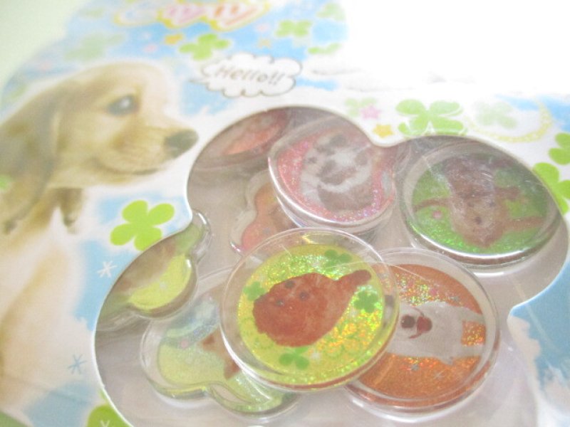 Photo1: Kawaii Cute Seal Bits Sticker Flakes Sack San-x *Wan Wan Wanco !! (SE74801)