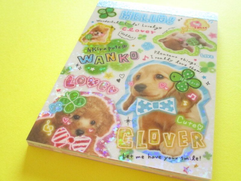 Photo1: Kawaii Cute Large Memo Pad Kamio Japan *kirapote WANKO (232824) (1)