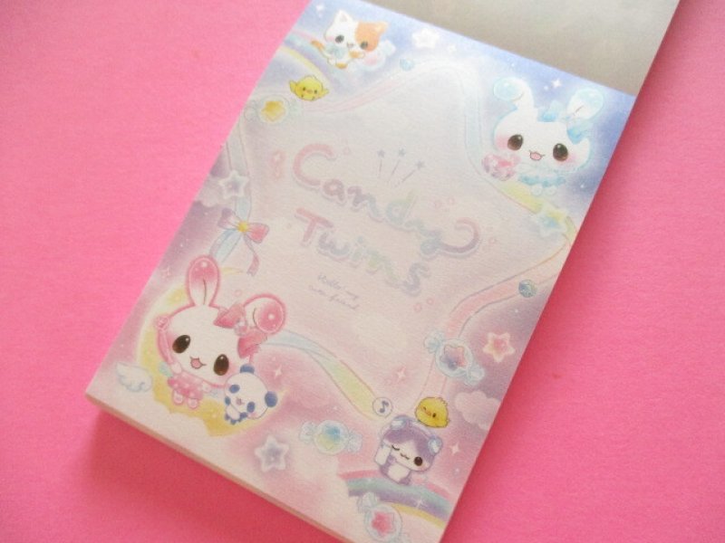 Photo1: Kawaii Cute Petit Memo Pad Q-LiA *Candy Twins/ Star (10012)