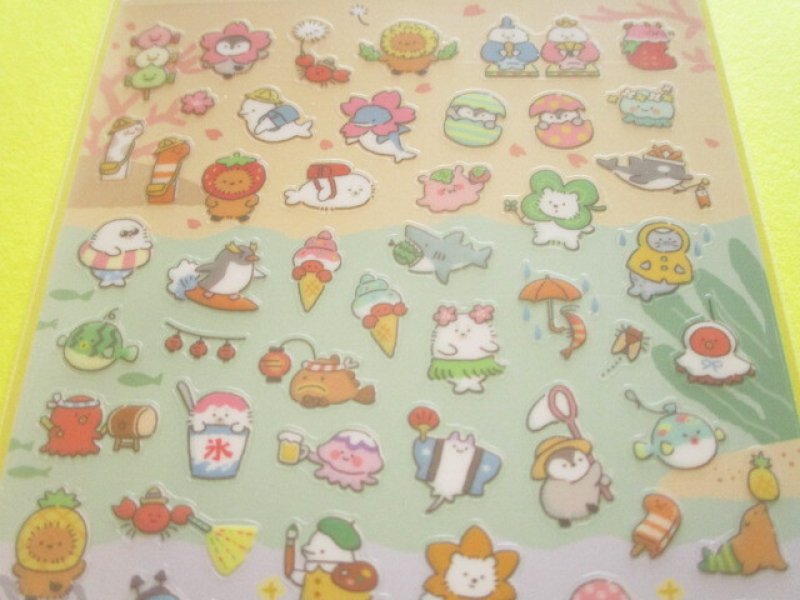 Photo1: Kawaii Cute Stickers Sheet Mind Wave *Season (82370)