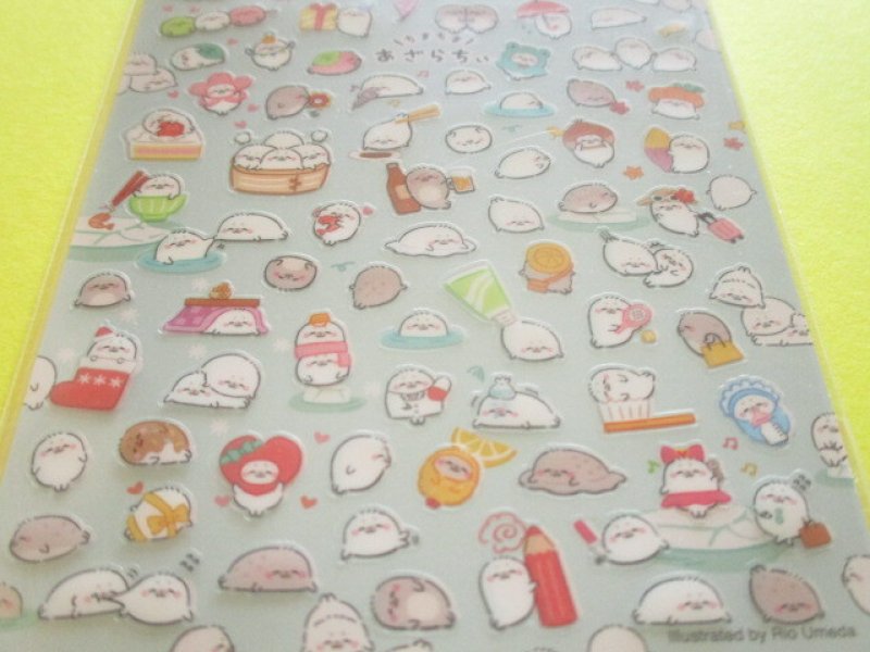 Photo2: Kawaii Cute Stickers Sheet Mind Wave *ちまちま あざらちぃ (82512)