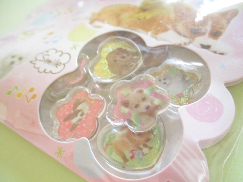Photo1: Kawaii Cute Seal Bits Sticker Flakes Sack San-x *Wan Wan Wanco !! (SE74802)
