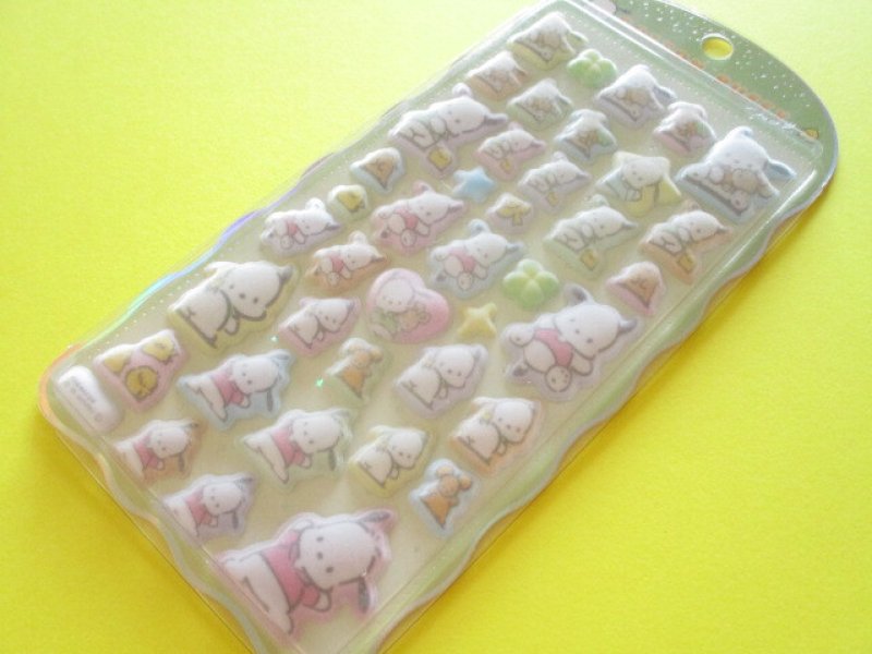 Photo1: Kawaii Cute Cotton Puffy Stickers Sheet Sanrio *Pochacco (138681) (1)
