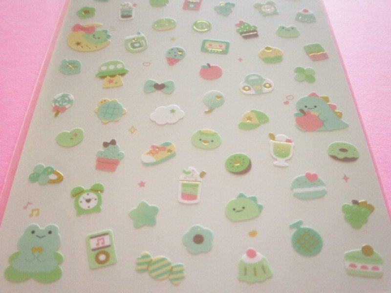 Photo2: Kawaii Cute ぷちころ Stickers Sheet Gaia *Green (468215)