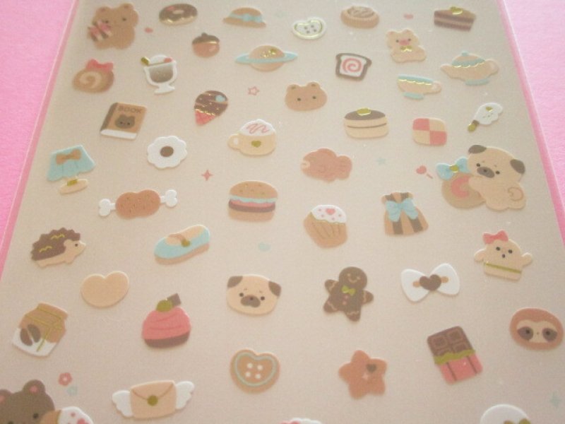 Photo1: Kawaii Cute ぷちころ Stickers Sheet Gaia *Brown (468218)