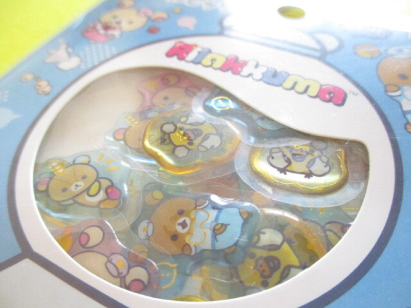 Photo1: Kawaii Cute Drop Seal Bits Sticker Flakes Sack San-x *Rilakkuma Lab (SE73501)