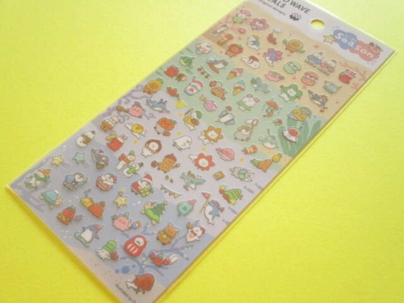 Photo1:  Kawaii Cute Stickers Sheet Mind Wave *Season (82370) (1)